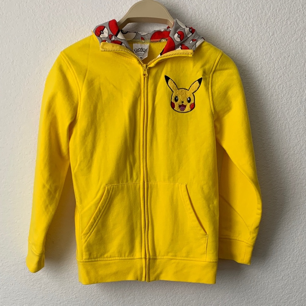 Pokemon Bright Yellow Pikachu Kids Hoodie